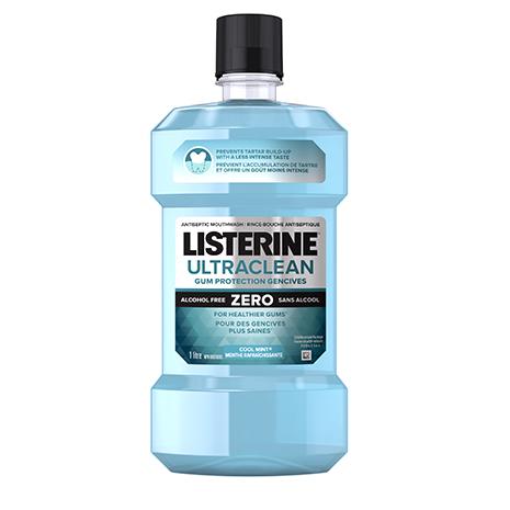 Flacon du rince-bouche antiseptique Listerine Ultraclean® Protection gencives Zero
